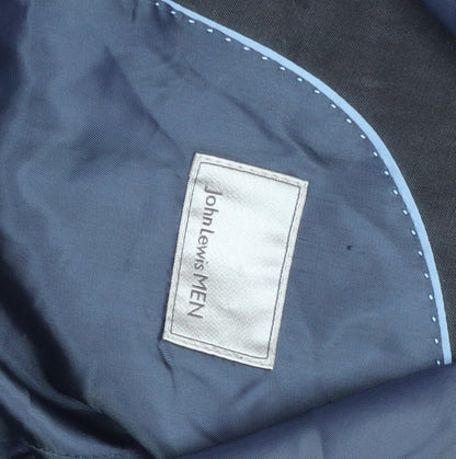 John Lewis Men Black Linen Regular Fit Blazer Jacket Size 40R