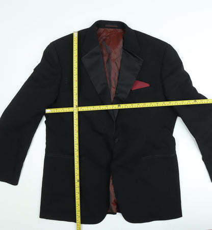 1860 Menswear Black Tuxedo Jacket Shawl Lapel 42R Men's Formal