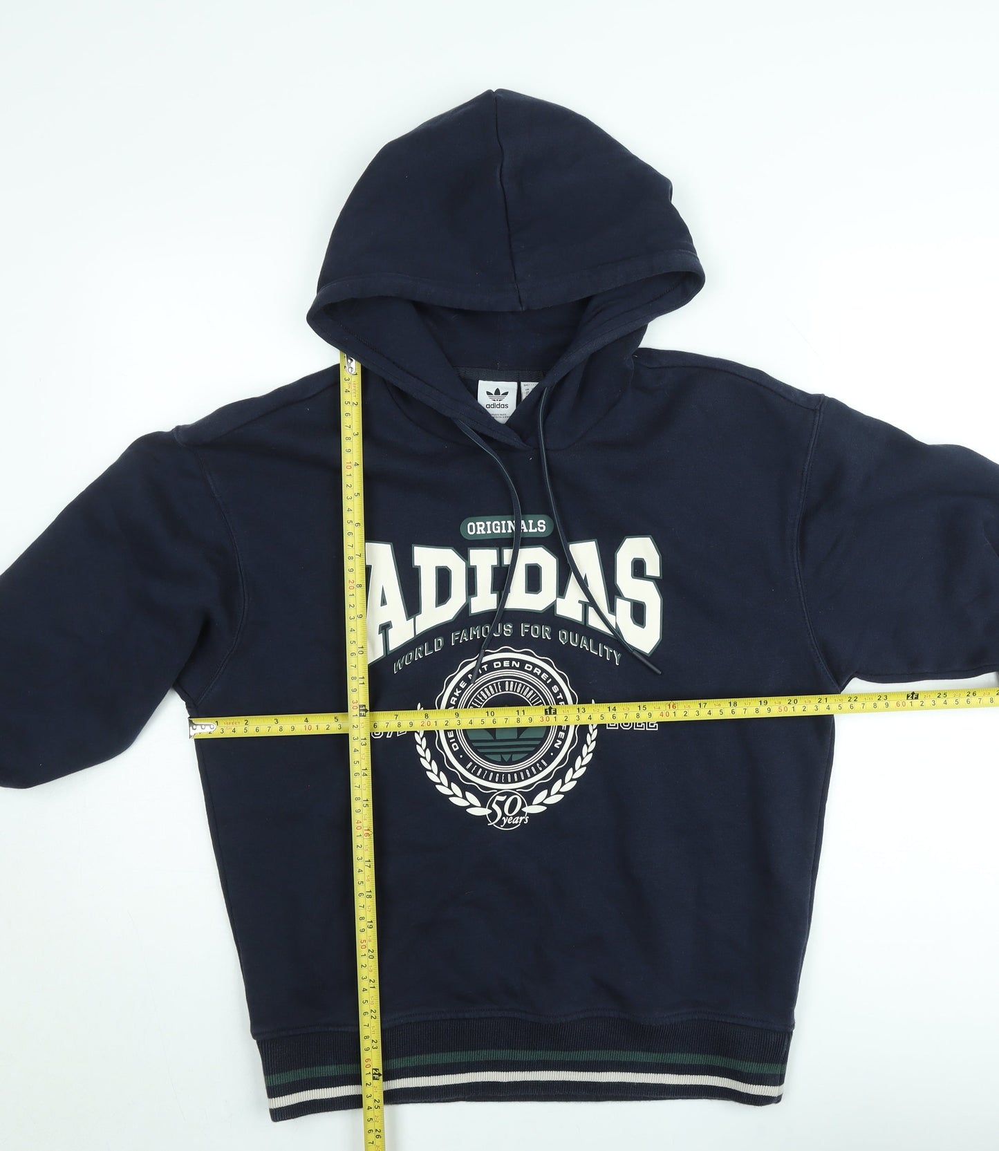 Adidas Originals Navy Hoodie Womens Size 10 Pullover Sweatshirt