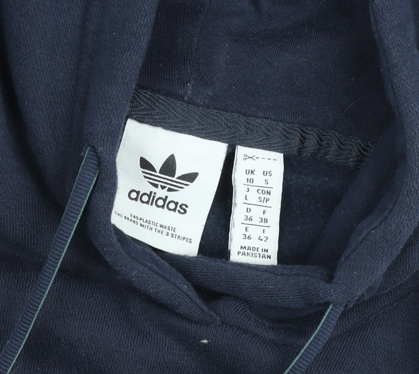 Adidas Originals Navy Hoodie Womens Size 10 Pullover Sweatshirt