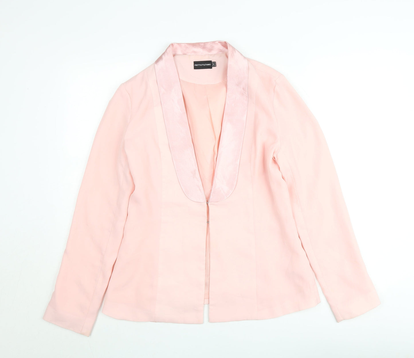 PrettyLittleThing Women's Pink Shawl Collar Blazer UK 12