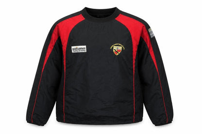 Unbranded Mens Black Red XL Pullover Sweatshirt Reinforced Seams