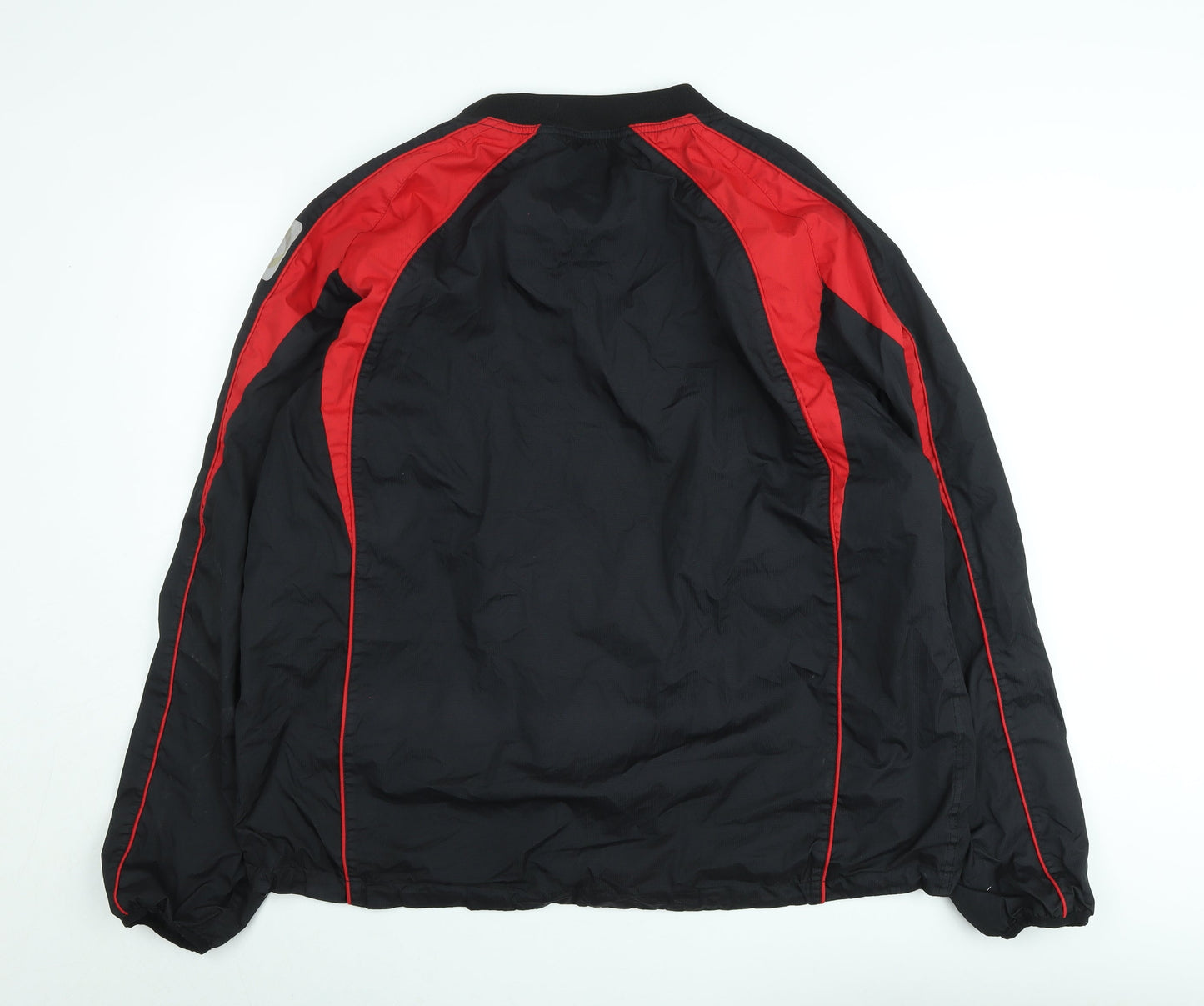 Unbranded Mens Black Red XL Pullover Sweatshirt Reinforced Seams
