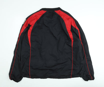 Unbranded Mens Black Red XL Pullover Sweatshirt Reinforced Seams
