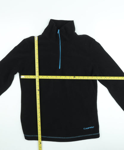 Campri Men's Black Fleece 1/4 Zip Pullover Sweatshirt M