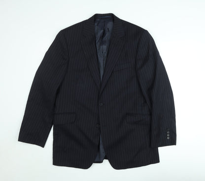 Austin Reed Men's Blue Wool Pinstripe Classic Suit Jacket
