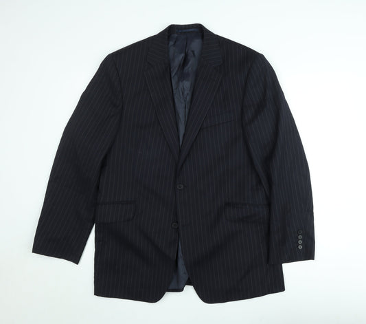 Austin Reed Men's Blue Wool Pinstripe Classic Suit Jacket