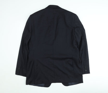 Austin Reed Men's Blue Wool Pinstripe Classic Suit Jacket