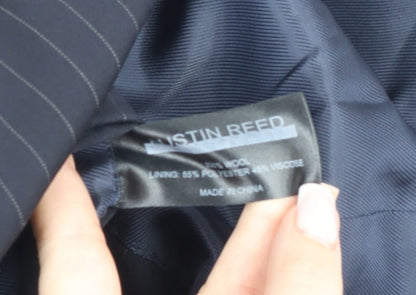 Austin Reed Men's Blue Wool Pinstripe Classic Suit Jacket