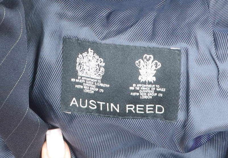 Austin Reed Men's Blue Wool Pinstripe Classic Suit Jacket