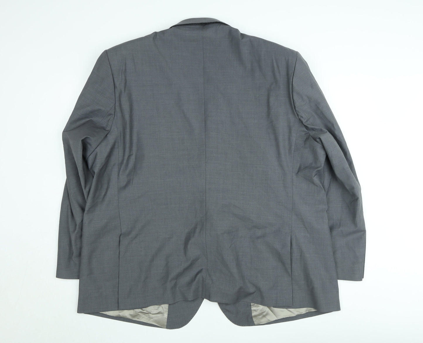 Yunsa Grey Men's Suit Jacket 56S Wool Blend Classic Fit