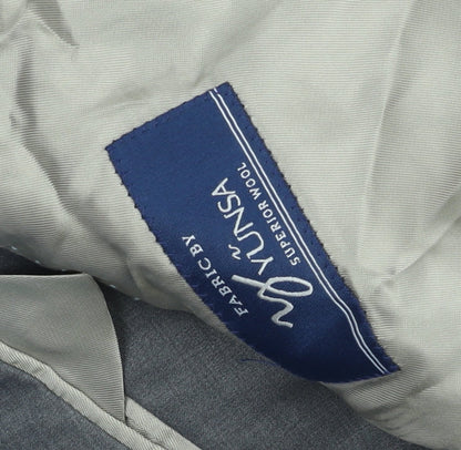 Yunsa Grey Men's Suit Jacket 56S Wool Blend Classic Fit