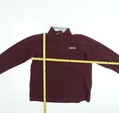 Regatta Women Burgundy Fleece 1/2 Zip Pullover Sweatshirt UK 10