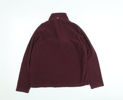 Regatta Women Burgundy Fleece 1/2 Zip Pullover Sweatshirt UK 10