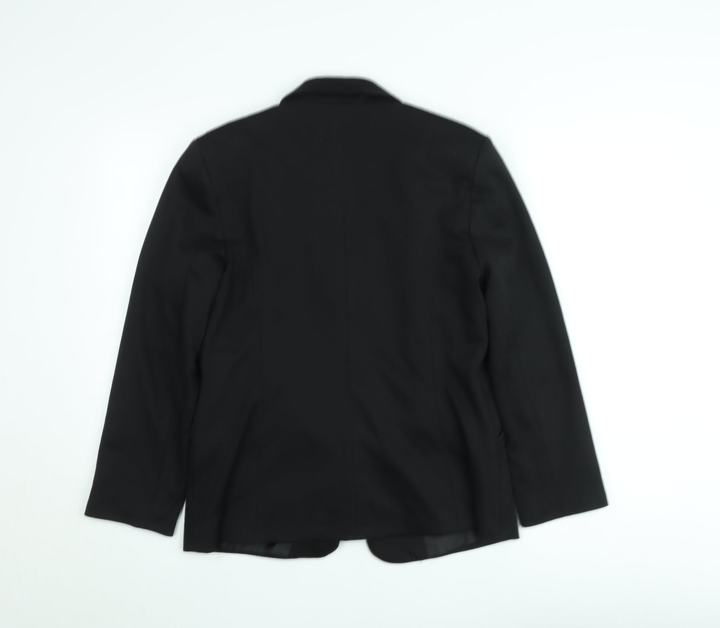 Oasis Women Black Size 12 Single-Breasted Notch Blazer Jacket