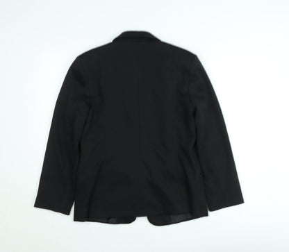 Oasis Women Black Size 12 Single-Breasted Notch Blazer Jacket