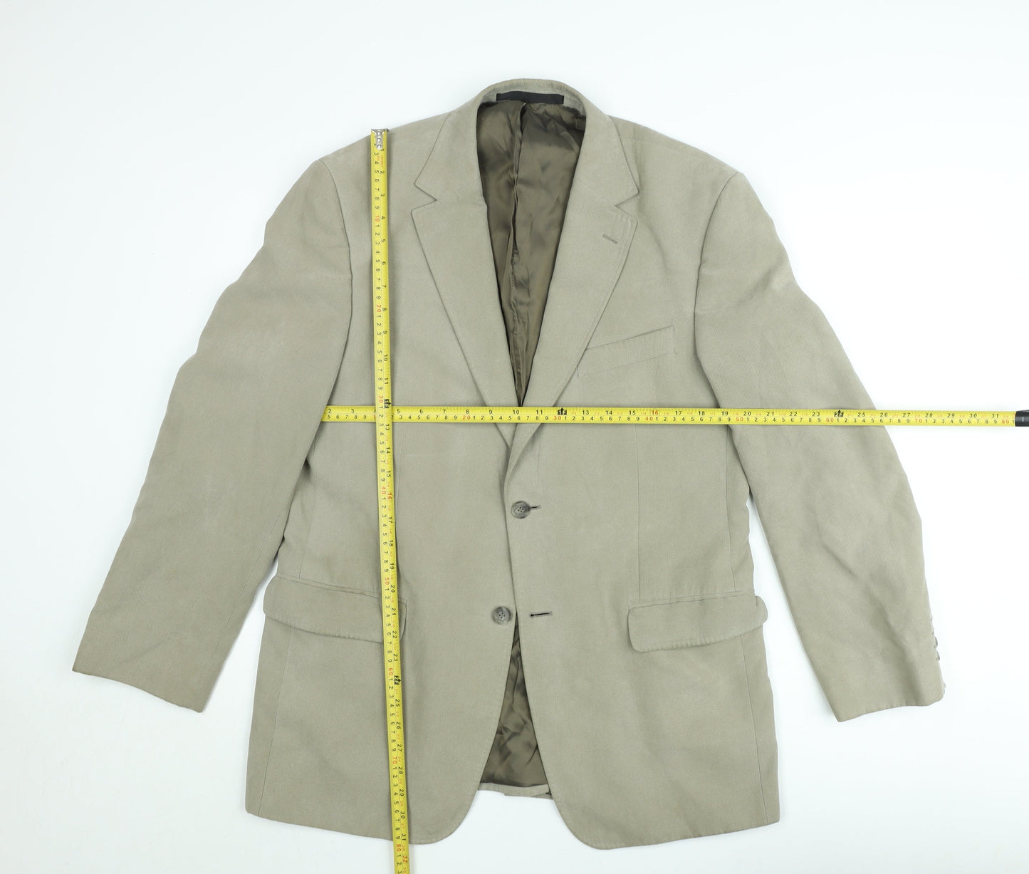 Marks and Spencer Men’s Beige Regular Fit Blazer Jacket 40in M