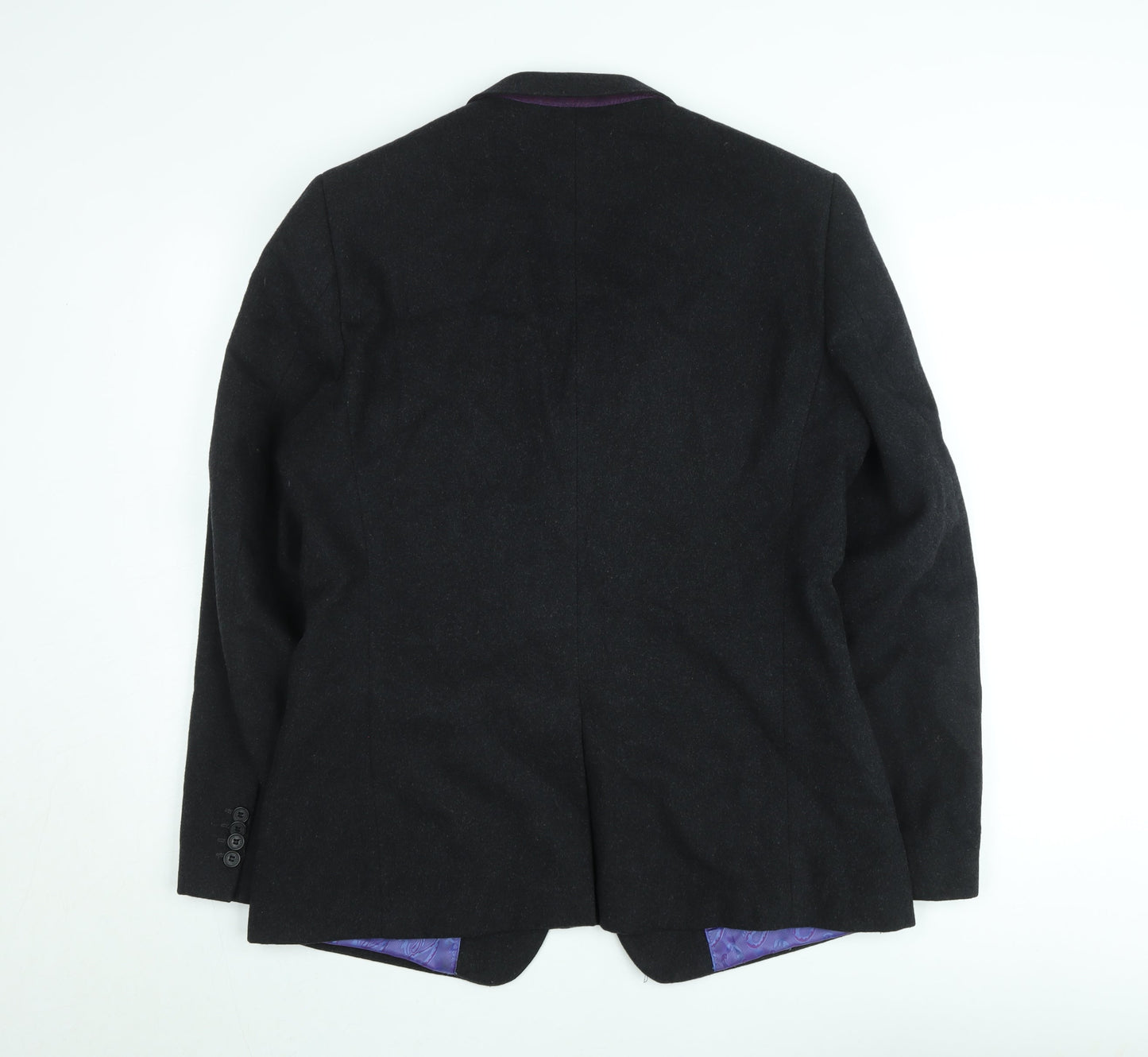 FERAUD Men's Black Wool Blazer Jacket 42 Regular Classic Fit