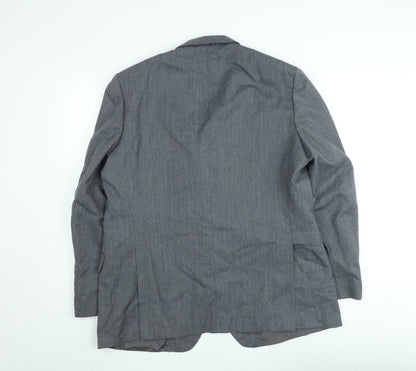 Marks and Spencer St Michael Men's Grey 44 Short Wool Blend Blazer Jacket