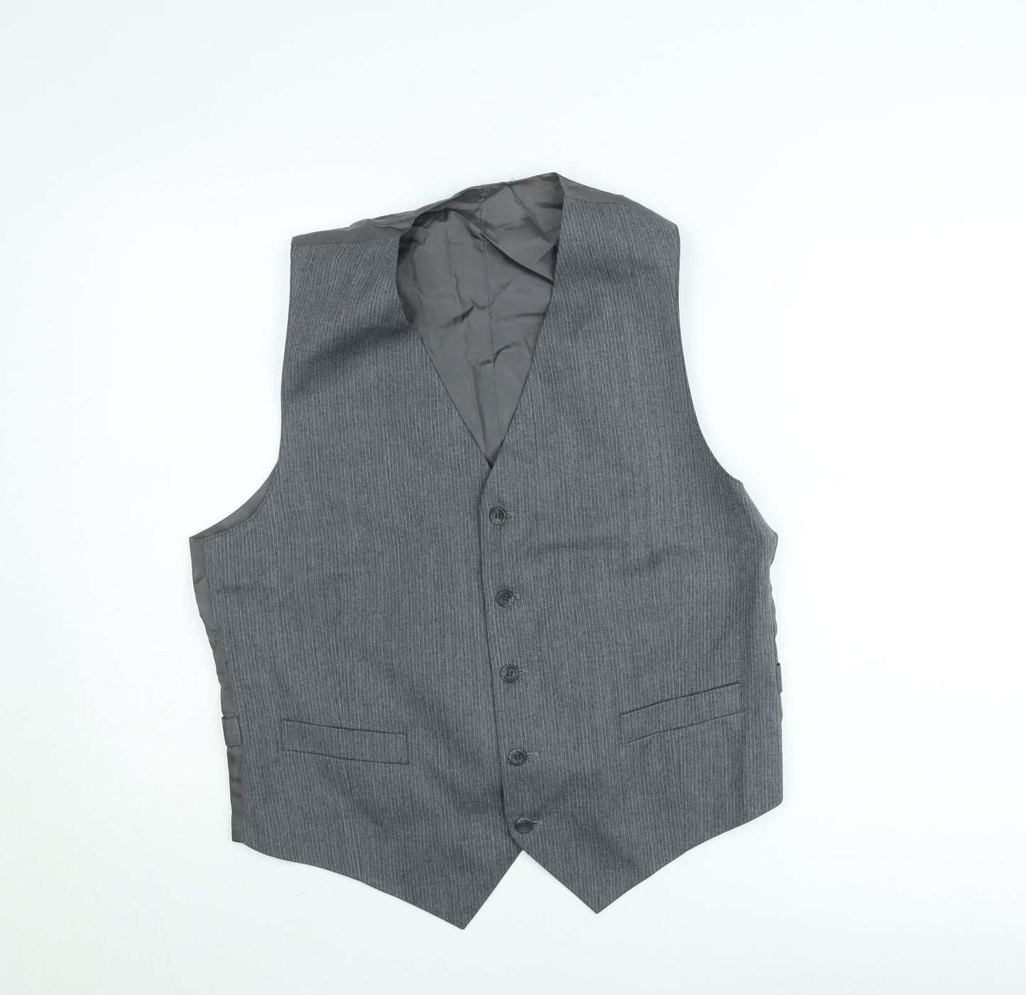 Marks and Spencer St Michael Men's Grey Wool Waistcoat 44 Short Classic Fit