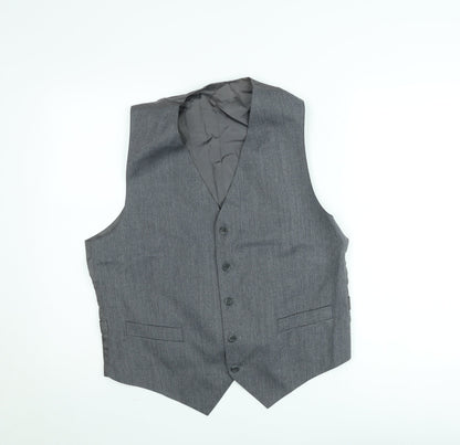 Marks and Spencer St Michael Men's Grey Wool Waistcoat 44 Short Classic Fit