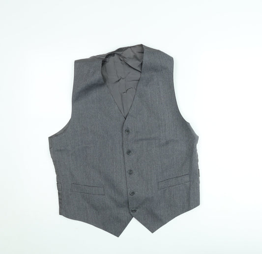 Marks and Spencer St Michael Men's Grey Wool Waistcoat 44 Short Classic Fit