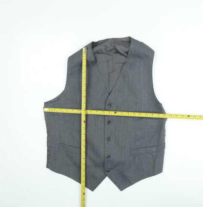 Marks and Spencer St Michael Men's Grey Wool Waistcoat 44 Short Classic Fit