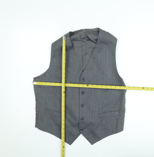Marks and Spencer St Michael Men's Grey Wool Waistcoat 44 Short Classic Fit