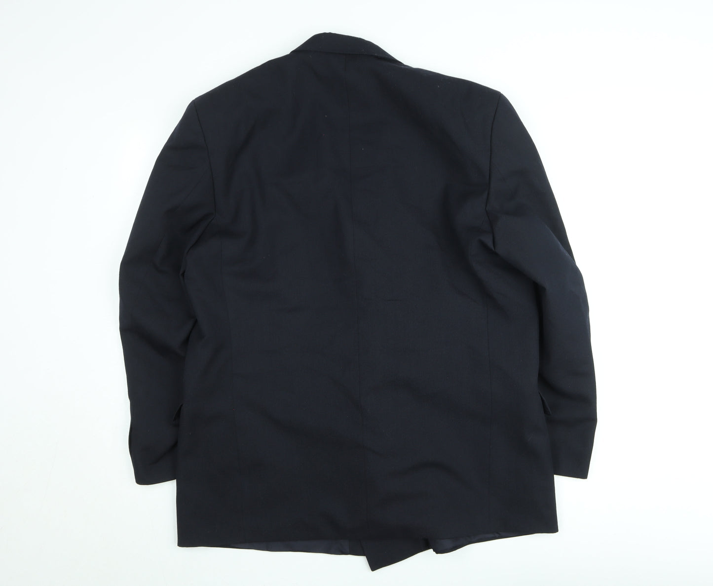 Canda Men's Navy Wool Double-Breasted Blazer Size 38 Regular