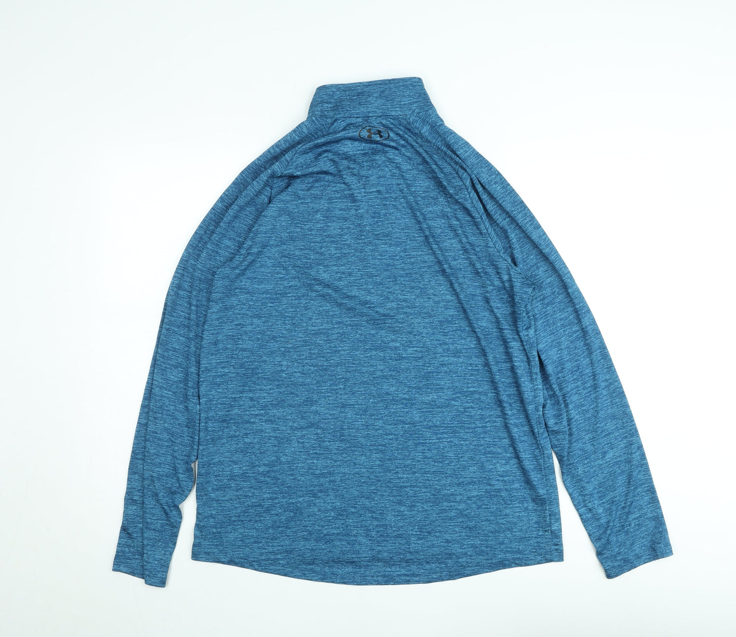 Under Armour Mens Blue 1/4 Zip Pullover Sweatshirt L Sports Fit