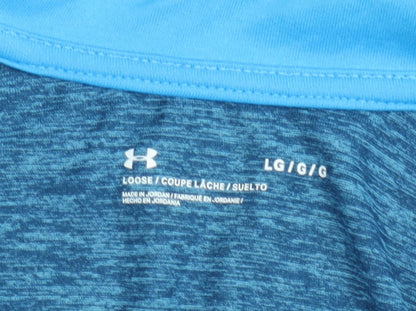 Under Armour Mens Blue 1/4 Zip Pullover Sweatshirt L Sports Fit