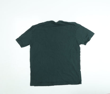 Dunnes Stores Men's Green Panthers Regular Fit Cotton T-Shirt Size L