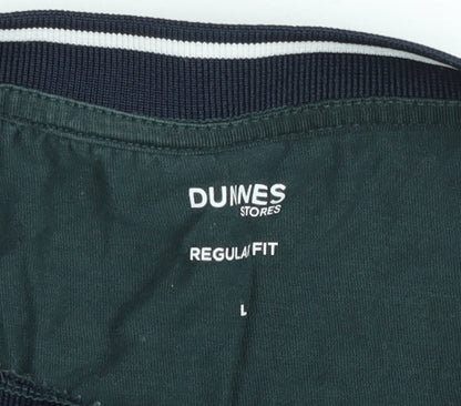 Dunnes Stores Men's Green Panthers Regular Fit Cotton T-Shirt Size L