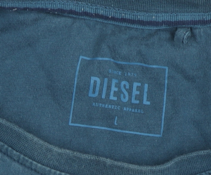 Mens UK Size L Diesel Blue  T-Shirt