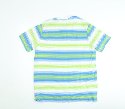 Levi's Men’s Multicoloured Striped Cotton Crew Neck T-Shirt L