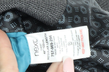 Next Men’s Grey Tailored Fit Blazer Jacket 46R Wool Blend