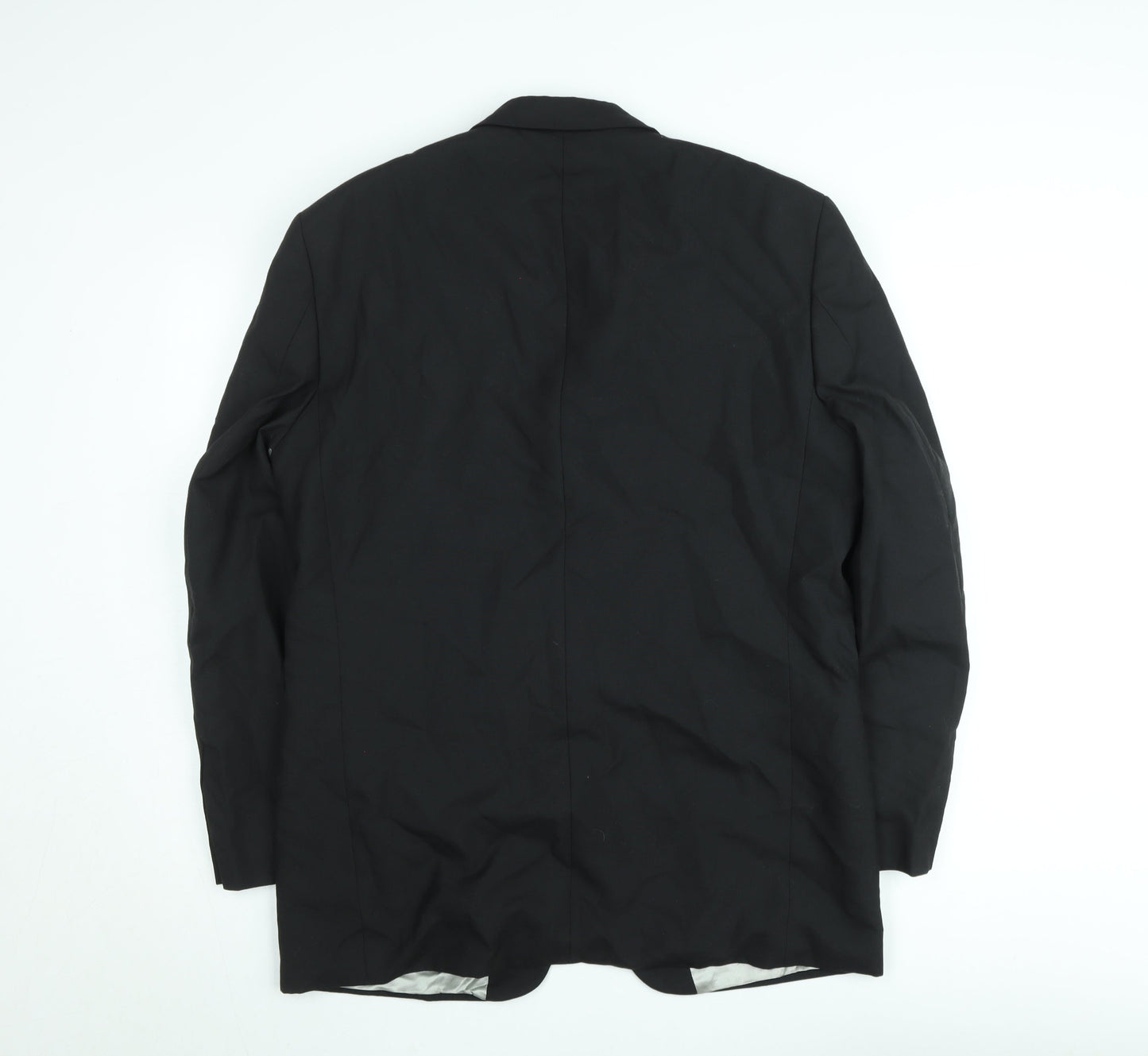 Allders Men's Black Wool Blend Classic Fit 40R Blazer Jacket