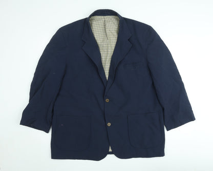 Rohan Men's Navy Global Travel Blazer 44 Regular Cotton Blend