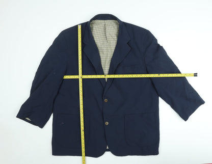 Rohan Men's Navy Global Travel Blazer 44 Regular Cotton Blend