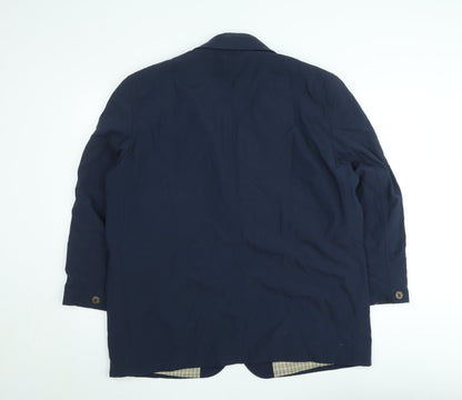 Rohan Men's Navy Global Travel Blazer 44 Regular Cotton Blend