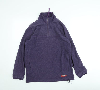 Joie de Vivre Women's Purple 1/2 Zip Fleece Sweatshirt Size M