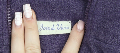 Joie de Vivre Women's Purple 1/2 Zip Fleece Sweatshirt Size M