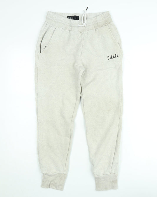 Diesel Men’s Beige Jogger Trousers S Regular Fit Cotton Blend