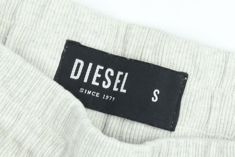 Diesel Men’s Beige Jogger Trousers S Regular Fit Cotton Blend