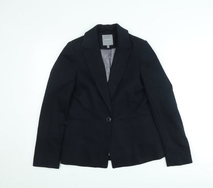 Principles Womens Black Size 8 Tailored One Button Blazer Jacket