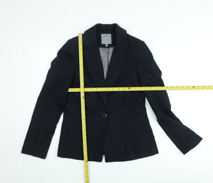 Principles Womens Black Size 8 Tailored One Button Blazer Jacket