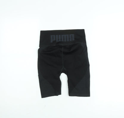 Puma Womens Black XS Compression Biker Activewear Shorts