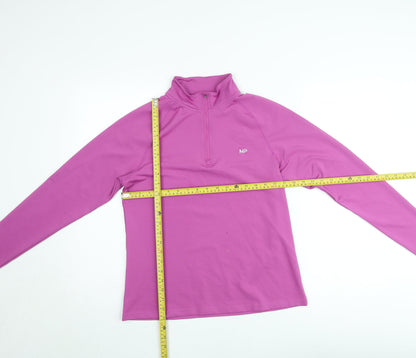MP Women's Pink Long Sleeve 1/4 Zip Pullover Sweatshirt Size L