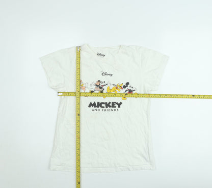 Disney at Primark Girls White XS Mickey & Friends Graphic T-Shirt