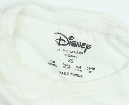 Disney at Primark Girls White XS Mickey & Friends Graphic T-Shirt